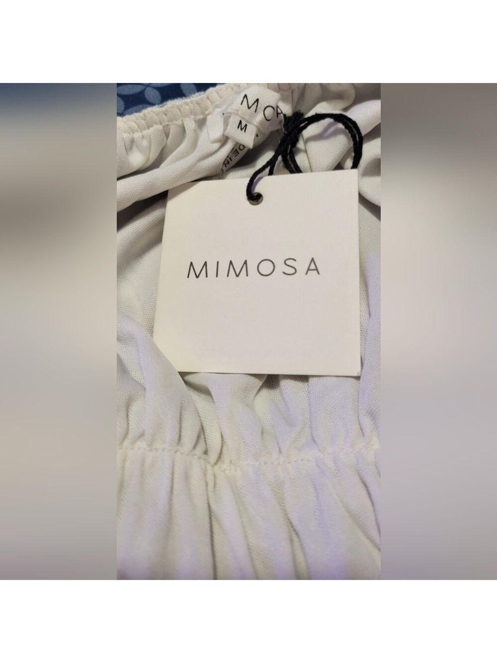 MIMOSA | Gingham Dress | Gray and White | Size M - Picture 8 of 9